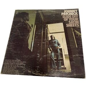 Johnny Paycheck Slide Off Of Your Satin Sheets LP Record 1977 Epic 70s Country